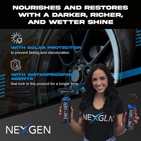 ملمع الإطارات ذو المظهر الرطب من Nexgen - تلبيس ممتاز قائم على الزيت - لمسة نهائية شديدة اللمعان وحماية للإطارات - 16 أونصة in Kuwait