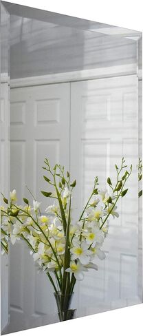 مرايا وأكثر 24 × 36 مرايا حمام للزينة - مرايا مثبتة على الحائط مشطوفة مستطيلة - وضع رأسي أو أفقي - 3 حلقات على شكل حرف D على الظهر in Kuwait