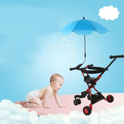 Baby Stroller Parasol, 14in Universal Umbrella with Clamp, 360 Degree Adjustable UV Protection Stroller Sun Shade, Waterproof Umbrella for Trolley, Bike, Wheelchair, Beach Chair (1#) in Saudi Arabia