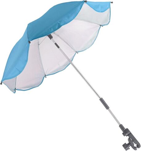 Baby Stroller Parasol, 14in Universal Umbrella with Clamp, 360 Degree Adjustable UV Protection Stroller Sun Shade, Waterproof Umbrella for Trolley, Bike, Wheelchair, Beach Chair (1#) in Saudi Arabia