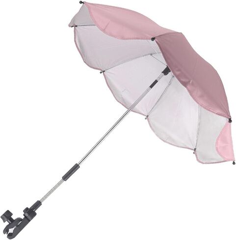 Baby Stroller Parasol, 14in Universal Umbrella with Clamp, 360 Degree Adjustable UV Protection Stroller Sun Shade, Waterproof Umbrella for Trolley, Bike, Wheelchair, Beach Chair (1#) in Saudi Arabia