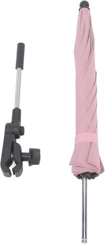 Baby Stroller Parasol, 14in Universal Umbrella with Clamp, 360 Degree Adjustable UV Protection Stroller Sun Shade, Waterproof Umbrella for Trolley, Bike, Wheelchair, Beach Chair (1#) in Saudi Arabia