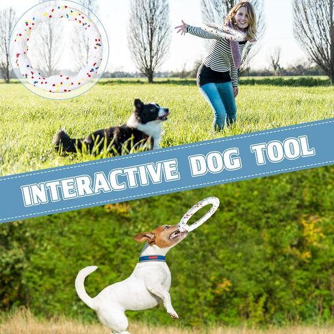 Foilswirl Dog Ring Toy لعبة مضغ الكلب للمضغ العدواني حلقات التسنين للاسترخاء التفاعلية للكلاب حلقة اللعب المياه العائمة تدريب الكلاب حلقة الكلب أقراص الطيران خفيفة الوزن رمي، اصطياد in Kuwait