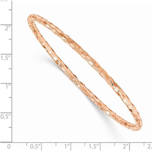 Roy Rose Jewelry 14K Rose Gold Polished Bangle Bracelet ~ Length '' inches in Saudi Arabia