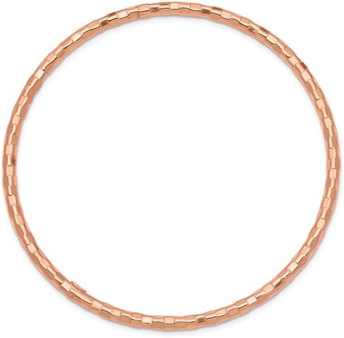 Roy Rose Jewelry 14K Rose Gold Polished Bangle Bracelet ~ Length '' inches in Saudi Arabia