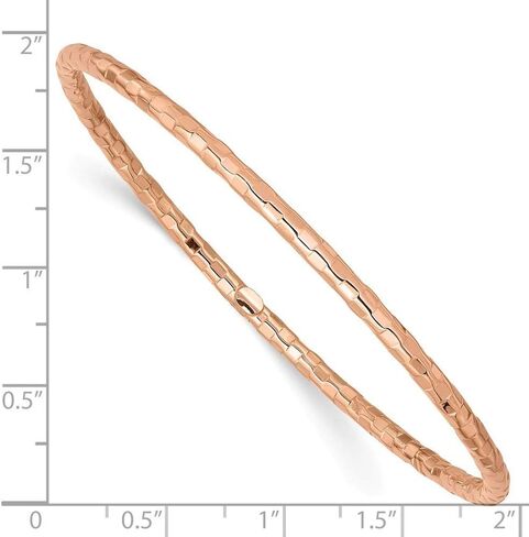Roy Rose Jewelry 14K Rose Gold Polished Bangle Bracelet ~ Length '' inches in Saudi Arabia