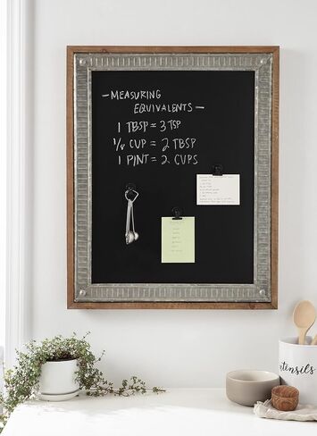 Kate and Laurel Deely Rustic Chalkboard, 24 x 30, Rustic Brown, Decorative Magnetic Chalkboard for Wall in Saudi Arabia