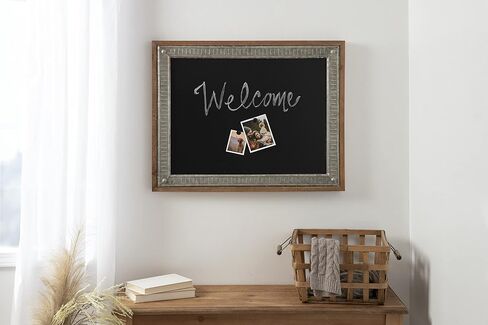 Kate and Laurel Deely Rustic Chalkboard, 24 x 30, Rustic Brown, Decorative Magnetic Chalkboard for Wall in Saudi Arabia