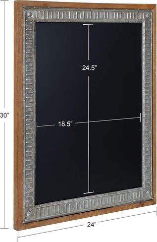 Kate and Laurel Deely Rustic Chalkboard, 24 x 30, Rustic Brown, Decorative Magnetic Chalkboard for Wall in Saudi Arabia