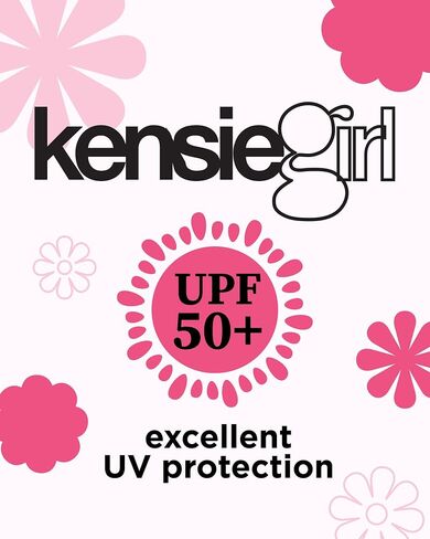 KENSIE GIRL Rash Guard Set - UPF 50+ 3 Piece Long Sleeve Rash Guard Swim Shirt and 2 Piece Bikini Bathing Suit (7-16) in Saudi Arabia
