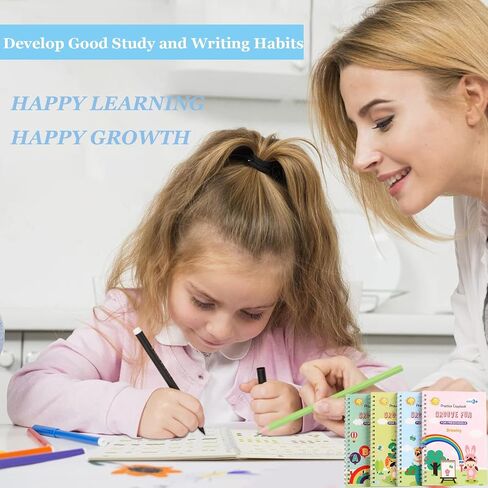 ممارسة الكتابة اليدوية المخددة للأطفال، مصنفات الكتابة اليدوية المخددة القابلة لإعادة الاستخدام للأطفال مع الحبر المختفي، كتب الكتابة المخددة للأطفال الذين تتراوح أعمارهم بين 3-5 سنوات ما قبل المدرسة in Saudi Arabia