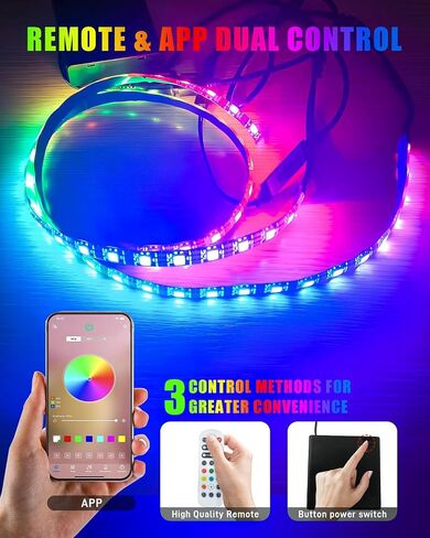 أضواء LED من StoneBanks لركوب السكوتر ليلاً، جهاز تحكم عن بعد يعمل بالبطارية ويتم التحكم فيه عن طريق التطبيق، أضواء لوح تزلج ملونة متغيرة RGB، شريط إضاءة سكوتر كهربائي USB مقاوم للماء in Kuwait