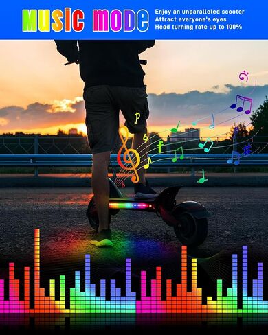 أضواء LED من StoneBanks لركوب السكوتر ليلاً، جهاز تحكم عن بعد يعمل بالبطارية ويتم التحكم فيه عن طريق التطبيق، أضواء لوح تزلج ملونة متغيرة RGB، شريط إضاءة سكوتر كهربائي USB مقاوم للماء in Kuwait