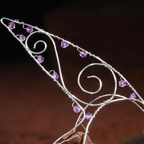 CoTeeZa Deer Elf Ear Cuff - أقراط خرافية بتصميم فراشة خضراء من القرون الوسطى زي قزم الأذن أصفاد أذن عصر النهضة زي نسائي من حجر الراين إكسسوارات الأذن لحفلات الهالوين والزفاف in Saudi Arabia
