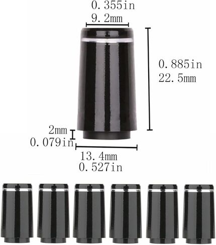 12pcs/Pack Custom Black Tip 0.355 Golf Ferrules for Taper Tip Iron Wedge in Kuwait