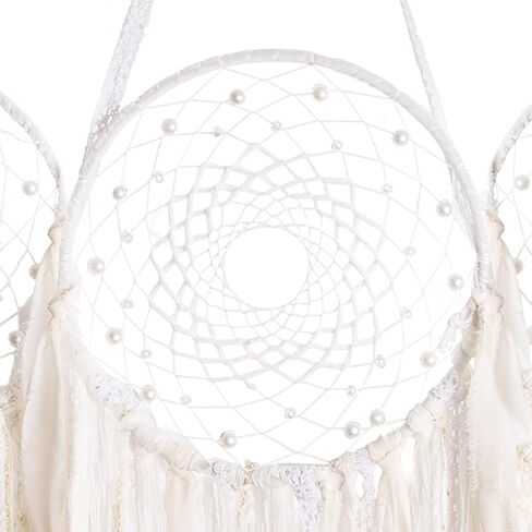 ANROYE White Triple Moon Goddess Macrame للتعليق على الحائط، صائد أحلام بوهو هلال، صائد الأحلام البوهيمي لغرفة نوم النساء، هدية من نسيج هيبي المنسوج للسحر، ديكور وثني لتزيين البالغين in Saudi Arabia