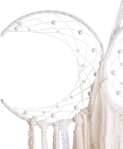 ANROYE White Triple Moon Goddess Macrame للتعليق على الحائط، صائد أحلام بوهو هلال، صائد الأحلام البوهيمي لغرفة نوم النساء، هدية من نسيج هيبي المنسوج للسحر، ديكور وثني لتزيين البالغين in Saudi Arabia