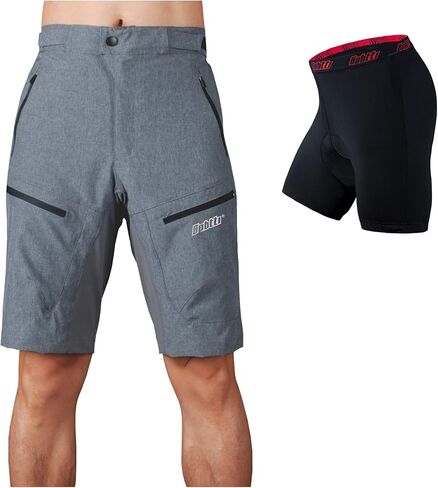 شورت رجالي bpbtti فضفاض MTB للدراجات الجبلية مع بطانة قابلة للإزالة لركوب الدراجات الهوائية وركوب الدراجات ثلاثية الأبعاد مبطنة in Kuwait