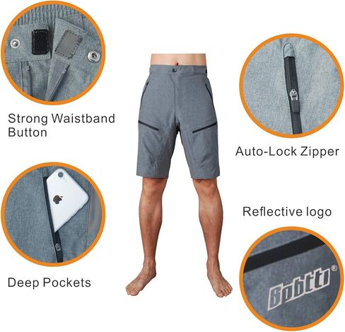 شورت رجالي bpbtti فضفاض MTB للدراجات الجبلية مع بطانة قابلة للإزالة لركوب الدراجات الهوائية وركوب الدراجات ثلاثية الأبعاد مبطنة in Kuwait