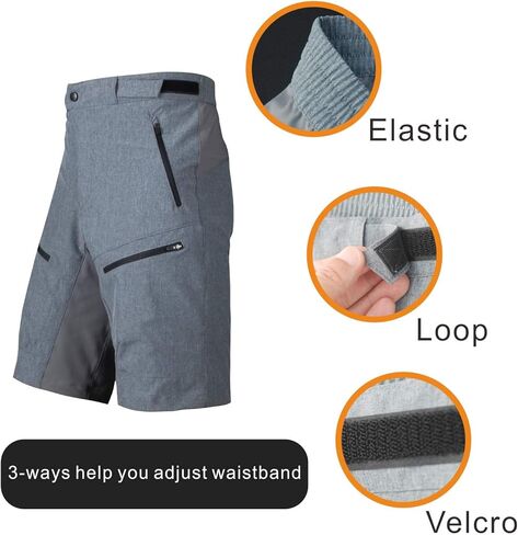 شورت رجالي bpbtti فضفاض MTB للدراجات الجبلية مع بطانة قابلة للإزالة لركوب الدراجات الهوائية وركوب الدراجات ثلاثية الأبعاد مبطنة in Kuwait