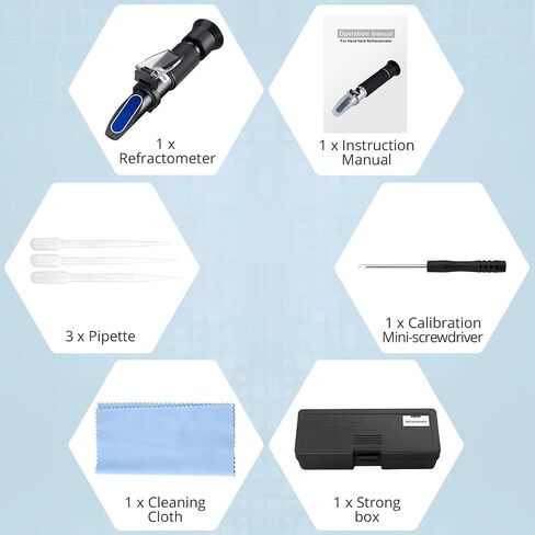 ALLmeter Grape Wine Refractometer Brix Alcohol Refractometer for Grape Wine Brewing Measure Sugar Content & Predict Alcohol Degree Dual Scale of 0-40% Brix & 0-25% vol Alcohol for Brewing Winemaking in Saudi Arabia