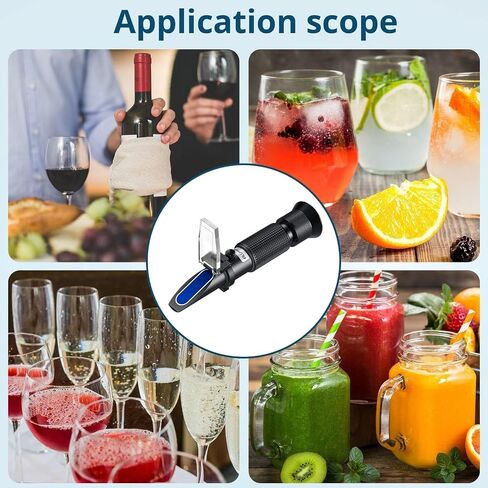 ALLmeter Grape Wine Refractometer Brix Alcohol Refractometer for Grape Wine Brewing Measure Sugar Content & Predict Alcohol Degree Dual Scale of 0-40% Brix & 0-25% vol Alcohol for Brewing Winemaking in Saudi Arabia