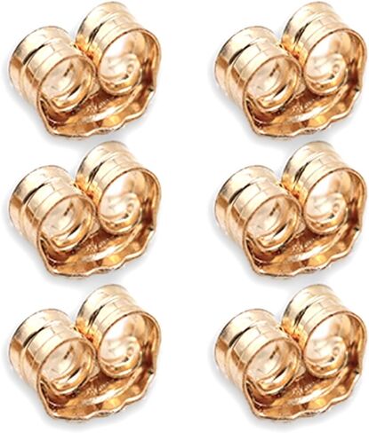 COOLJOY 14K Gold Earring Backs Ear Locking 6 Piece for Stud Ear Rings 3 Pairs in Saudi Arabia