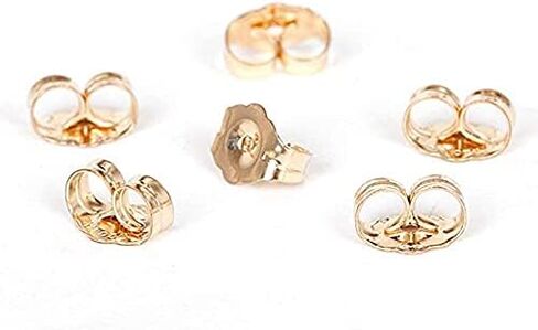 COOLJOY 14K Gold Earring Backs Ear Locking 6 Piece for Stud Ear Rings 3 Pairs in Saudi Arabia