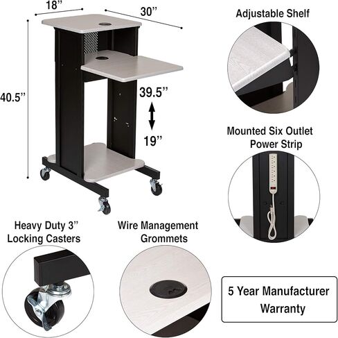 عربة عرض OEF Furnishings Premium Plus مع خزانة تخزين in Kuwait