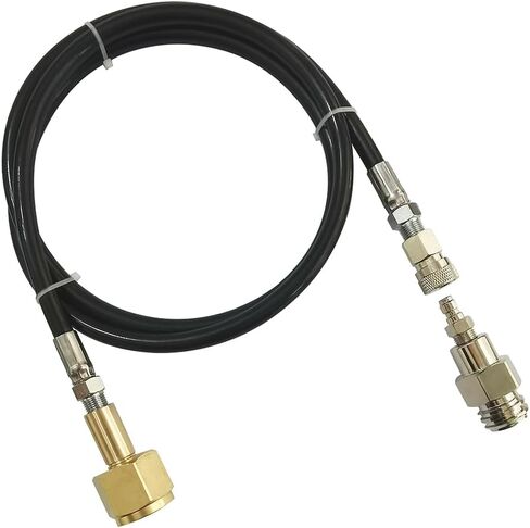 محول تعبئة خزان اسطوانة ثاني أكسيد الكربون الخارجي ومجموعة خرطوم 52 بوصة مع موصل قطع سريع لملء آلة مياه الصودا in Kuwait