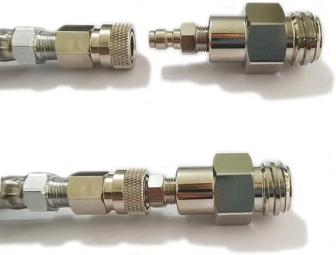 محول تعبئة خزان اسطوانة ثاني أكسيد الكربون الخارجي ومجموعة خرطوم 52 بوصة مع موصل قطع سريع لملء آلة مياه الصودا in Kuwait