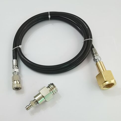 محول تعبئة خزان اسطوانة ثاني أكسيد الكربون الخارجي ومجموعة خرطوم 52 بوصة مع موصل قطع سريع لملء آلة مياه الصودا in Kuwait