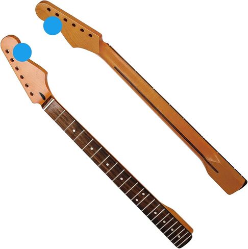 جيتار كهربائي URSKOG 22fret ST من خشب القيقب الكندي المحمص برقبة 14 بوصة نصف قطر لوحة الأصابع، شريط خلفي مرصع بجوز العظام in Kuwait