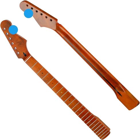 URSKOG 22fret ستار بني فاتح جيتار كهربائي رقبة، جيتار كهربائي من خشب القيقب الكندي، صامولة عظمية صناعية in Kuwait