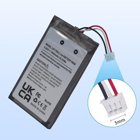 TAYUZH Battery for PS 5 Dualsense Controller, 3000mAh Lithium-ion LIP1708 Replacement Controller Battery Pack Compatible with Playstation 5 Wireless Controller Console CFI-ZCT1 W B U with Tool in Kuwait
