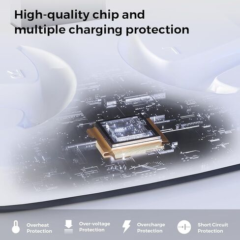 محطة شحن ANNAPRO لجهاز PS5 VR2، شاحن وحدات التحكم مع حامل عرض حامل سماعات الرأس VR، شحن مغناطيسي سريع لأجهزة تحكم Playstation VR2، 4 محولات مغناطيسية من النوع C وكابل من النوع C in Kuwait