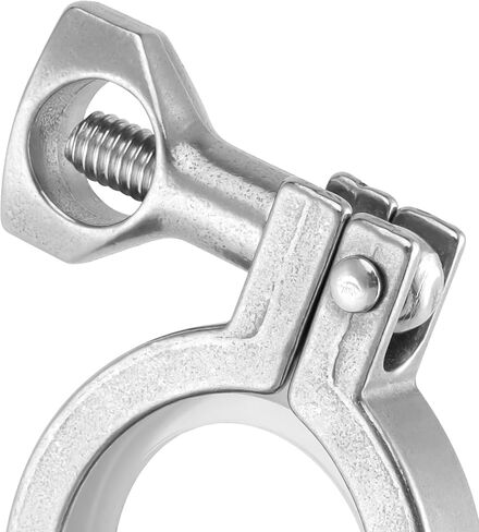 funsuei 6 قطع 1.5 بوصة ثلاثي المشبك، دبوس واحد الثقيلة ثلاثي المشبك الفولاذ المقاوم للصدأ 304 مع حشوات السيليكون، ثلاثي المشبك مع الجناح الجوز، ثلاثي البرسيم المشبك للأنبوب، الأنابيب in Kuwait