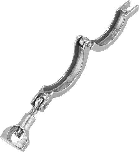 funsuei 6 قطع 1.5 بوصة ثلاثي المشبك، دبوس واحد الثقيلة ثلاثي المشبك الفولاذ المقاوم للصدأ 304 مع حشوات السيليكون، ثلاثي المشبك مع الجناح الجوز، ثلاثي البرسيم المشبك للأنبوب، الأنابيب in Kuwait