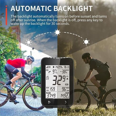 iGS320 GPS Bike Computer، IPX7 مقاوم للماء لاسلكي لركوب الدراجات، كمبيوتر GPS للملاحة، متوافق مع أجهزة استشعار Bluetooth ANT+، عداد السرعة MTB Tracker يناسب جميع الدراجات in Kuwait