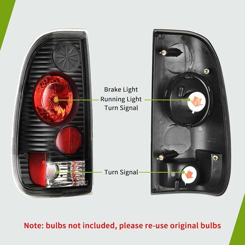 AUTOSAVER88 Tail Lights Compatible with 1997-2003 Ford F-Series F150 (Fits Styleside Models ONLY), 2004 F150 Heritage, 1999-2007 Ford F-250 F-350 F-350 Super Duty Pickup Truck Smoke Lens in Saudi Arabia
