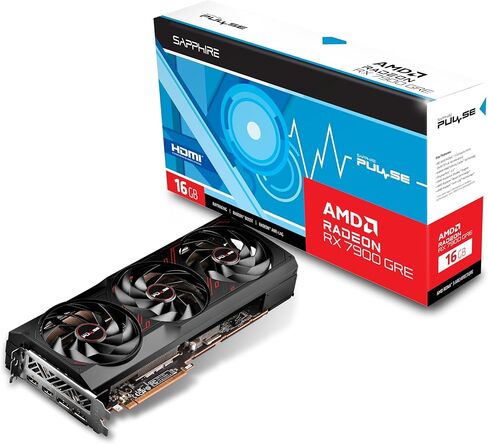 بطاقة رسومات الألعاب Sapphire 11325-04-20G Pulse AMD Radeon RX 7900 GRE مع ذاكرة GDDR6 سعة 16 جيجابايت وAMD RDNA 3 in Kuwait