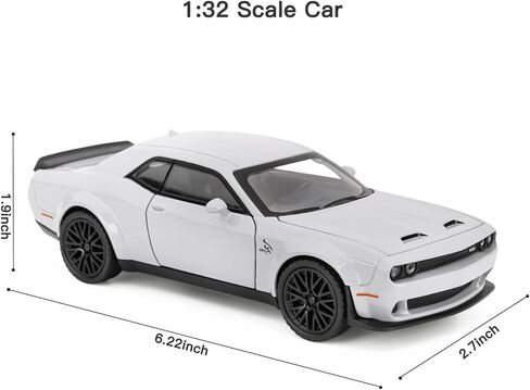 لعبة Hellcat نموذج سيارة للأطفال 1: 32 مقياس دودج تشالنجر يموت يلقي Metel لعبة سيارات للسحب الخلفي نموذج سيارة Hellcat مع الصوت والضوء لعبة سيارة Hellcat هدايا عيد ميلاد للأولاد والأطفال من سن 3 سنوات فما فوق in Saudi Arabia