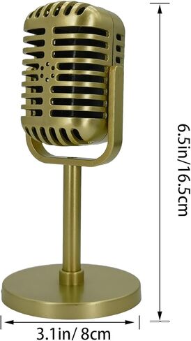 PEWHAUL Retro Toy Microphone Prop Play Plastic Mics Simulate Speech Microphone Propsfor Birthday Parties, Talent Shows. in Kuwait