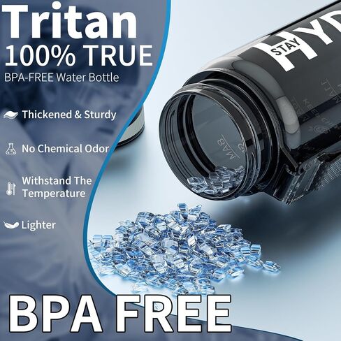 Mevoly All-New Water Bottle, 32 oz Motivational Water Bottles with Time Marker-Tritan & BPA Free, Sports Water Bottle with Times to Drink, No Straw, Leak Proof & Wide Mouth for Gym Fitness in Kuwait