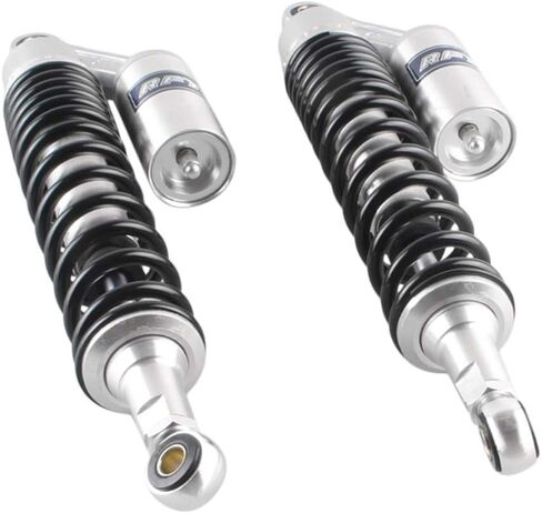 دراجة نارية Luckmart مقاس 15.75 بوصة 400 مم ممتصة للصدمات تعليق خلفي شديد التحمل عالمي لهوندا سوزوكي وياماها وكاواساكي ATV Go Kart Quad Dirt Sport Bikes أسود فضي (زوج واحد) in Kuwait