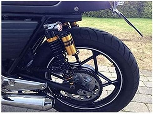 دراجة نارية Luckmart مقاس 15.75 بوصة 400 مم ممتصة للصدمات تعليق خلفي شديد التحمل عالمي لهوندا سوزوكي وياماها وكاواساكي ATV Go Kart Quad Dirt Sport Bikes أسود فضي (زوج واحد) in Kuwait