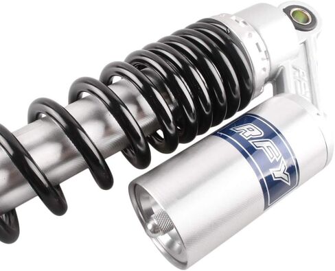 دراجة نارية Luckmart مقاس 15.75 بوصة 400 مم ممتصة للصدمات تعليق خلفي شديد التحمل عالمي لهوندا سوزوكي وياماها وكاواساكي ATV Go Kart Quad Dirt Sport Bikes أسود فضي (زوج واحد) in Kuwait