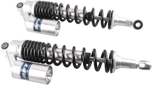 دراجة نارية Luckmart مقاس 15.75 بوصة 400 مم ممتصة للصدمات تعليق خلفي شديد التحمل عالمي لهوندا سوزوكي وياماها وكاواساكي ATV Go Kart Quad Dirt Sport Bikes أسود فضي (زوج واحد) in Kuwait