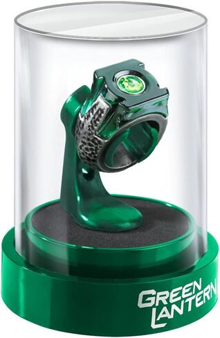 The Noble Collection DC Green Lantern Prop Ring & Display - Die Cast Metal Ring with 4in (10cm) Display Case - Officially Licensed Film Set Movie Props Gifts Jewellery in Saudi Arabia