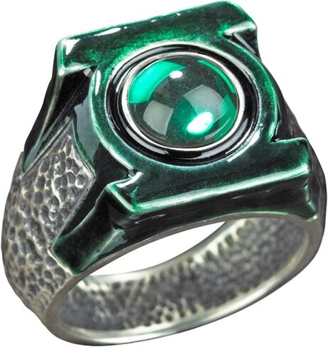 The Noble Collection DC Green Lantern Prop Ring & Display - Die Cast Metal Ring with 4in (10cm) Display Case - Officially Licensed Film Set Movie Props Gifts Jewellery in Saudi Arabia